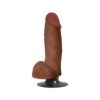 JOCK BARESKIN 7″ VIBRATING DONG WITH BALLS MOCHA